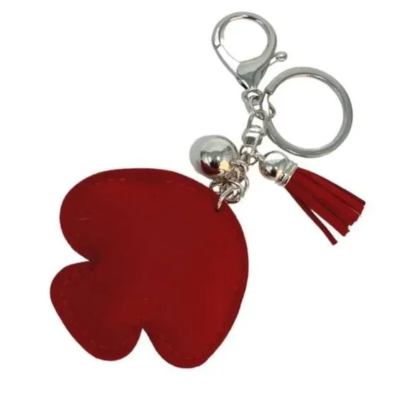 Crystal Avenue Mushroom Shroom Rhinestone Tassel Key Ring Keychain Purse Charm - Picture 4 of 4